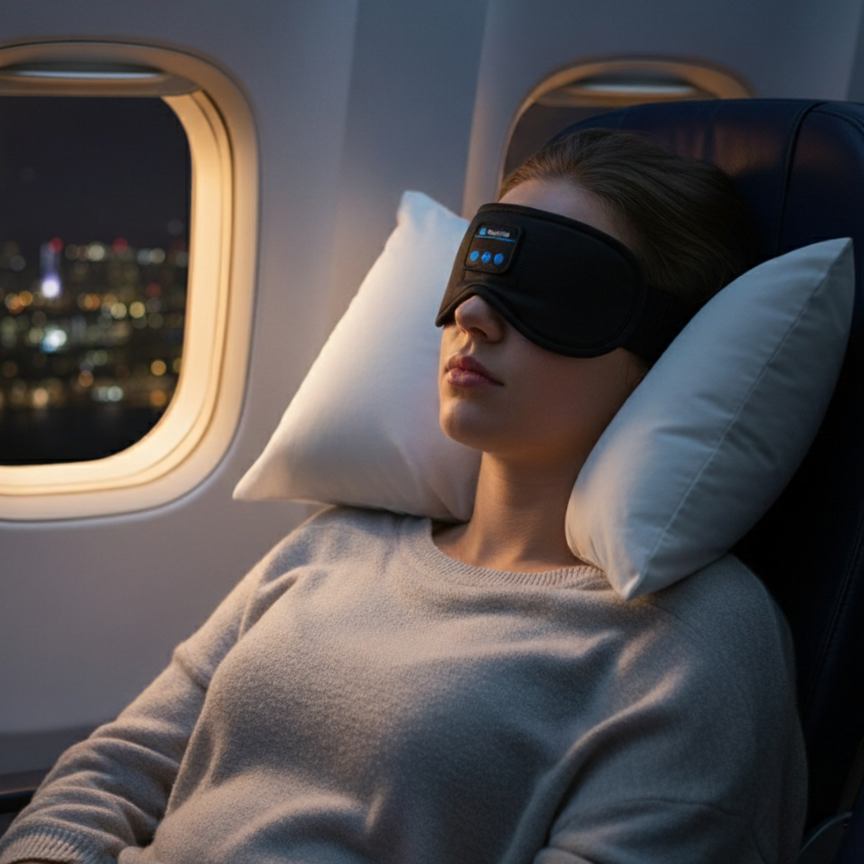 Wireless Bluetooth Sleep Mask with Built-in Headphones