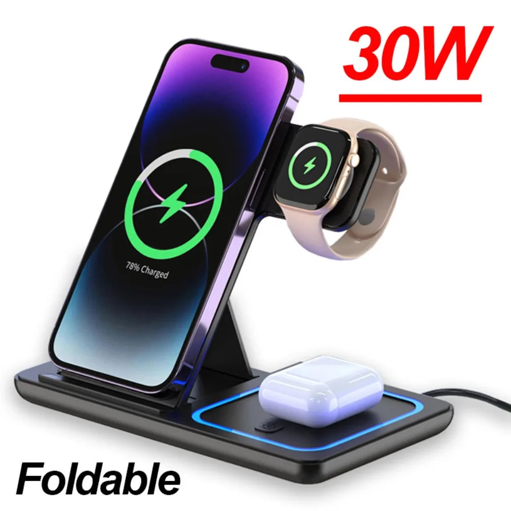3-in-1 Foldable Wireless Charging Station